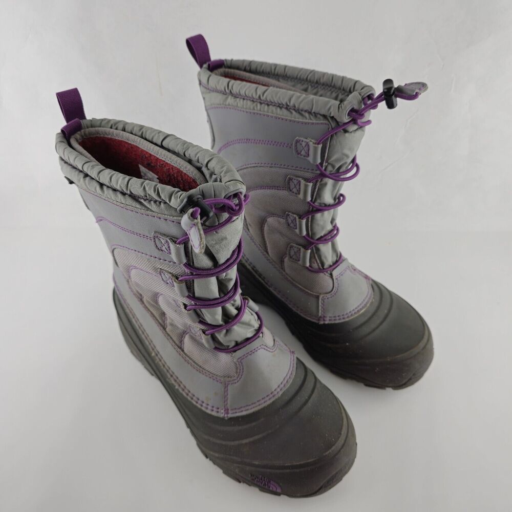 The North Face Girl's Alpenglow IV Lace Insulated Waterproof Winter Boots Size 7 - Picture 4 of 15